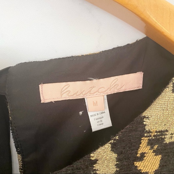 Anthropologie Hutch Leopard Print Metallic SS Sweater Top 66170 - Picture 6 of 10